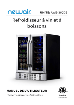 NewAir AWB-360DB-REM Remanufactured 24” Built-in Dual Zone 18 Bottle and 58 Can Wine and Beverage Fridge  Manuel utilisateur