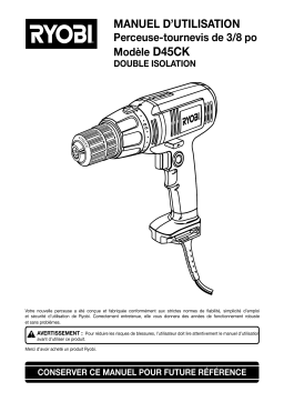 Ryobi D45CK Manuel utilisateur