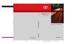 Toyota Corolla 2013 Manuel utilisateur
