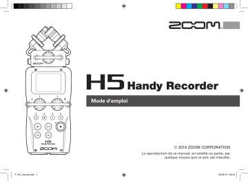 Mode d'emploi | Zoom H5 Manuel utilisateur | Fixfr