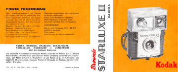 Mode d'emploi | Kodak Brownie Starluxe II Manuel utilisateur | Fixfr
