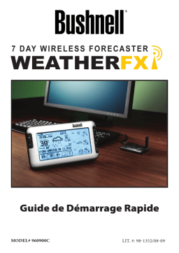 Bushnell Weather FXi 7-Day Internet Forecaster (QSGuide / French) Manuel utilisateur