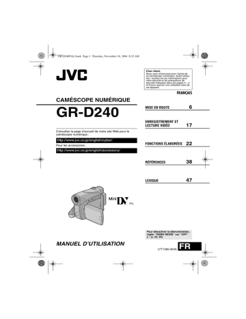 JVC GR D240 Manuel utilisateur | Fixfr