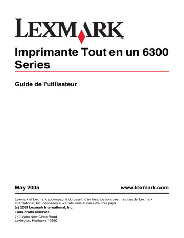 Manuel du propriétaire | Lexmark P6350 Manuel utilisateur | Fixfr