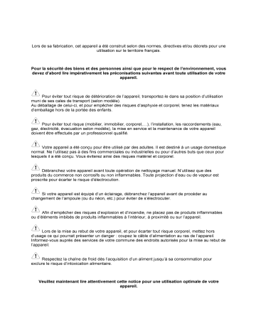 Manuel du propriétaire | ARTHUR MARTIN ANB3461 Manuel utilisateur | Fixfr