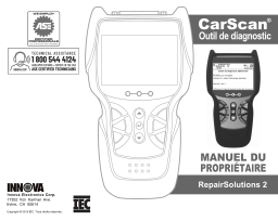 Innova 5512 CarScan Tech Plus Manuel utilisateur