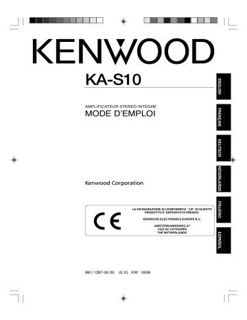 Manuel du propriétaire | Kenwood KA-S10 Manuel utilisateur | Fixfr