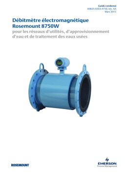 Rosemount 8750W Débitmètre électromagnétique pour les réseaux d’utilités, d’approvisionnement d’eau et de traitement des eaux usées Manuel utilisateur