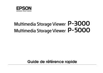 Manuel du propriétaire | Epson P-3000 Manuel utilisateur | Fixfr