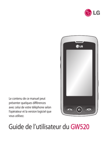 Mode d'emploi | LG Série GW520 Manuel utilisateur | Fixfr