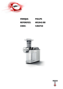 Philips HR1945HR1947 MICROMASTICATING Manuel utilisateur