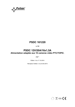Pulsar PSDC161220 - v1.0 Manuel utilisateur
