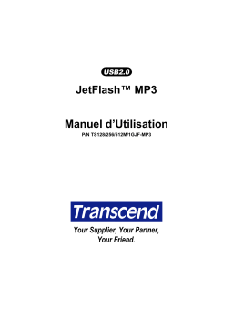 Transcend TS128MJF-MP3 Manuel utilisateur