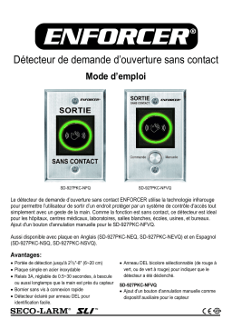 SECO-LARM SD-927PKC-NFVQ Wave-To-Open Sensor Manuel du propriétaire