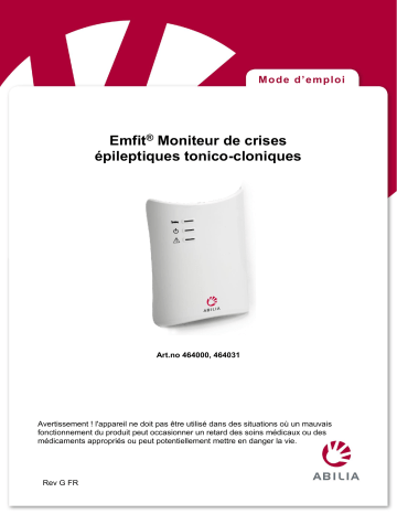 Manuel du propriétaire | Abilia 464000 Emfit Monitor Manuel utilisateur | Fixfr