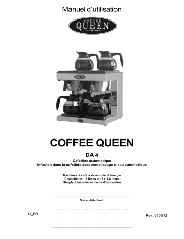 Coffee Queen DA4 Manuel utilisateur | Fixfr