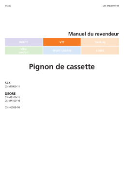 Shimano CS-M4100 Pignon de type cassette Manuel utilisateur