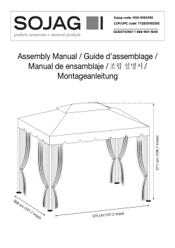 Sojag 10 ft. x 12 ft. Roma Gazebo Manuel utilisateur