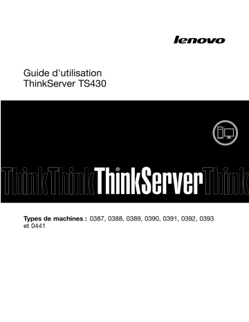 Lenovo ThinkServer TS430 Manuel utilisateur | Fixfr