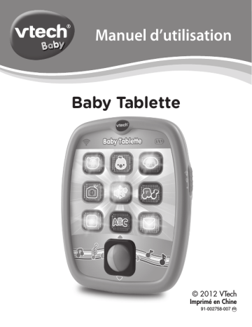 Mode d'emploi | VTech Baby Tablette Manuel utilisateur | Fixfr