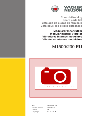 Wacker Neuson M1500/230 EU Modular Internal Vibrator Manuel utilisateur | Fixfr