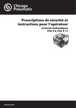 Chicago Pneumatic PAC E 6, E 11 Manuel utilisateur