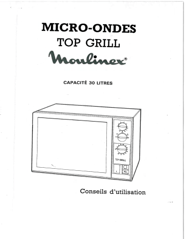 Manuel du propriétaire | Moulinex TOP GRILL FM2935G Manuel utilisateur | Fixfr