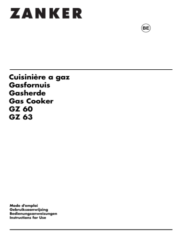 Manuel du propriétaire | ZANKER GZ63 Manuel utilisateur | Fixfr