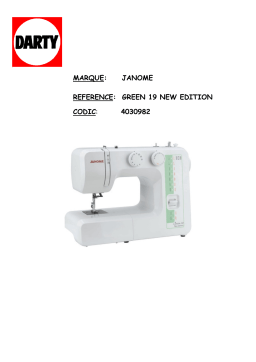 JANOME GREEN 19 Manuel utilisateur