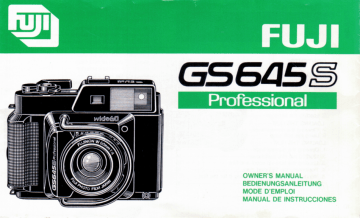 Fuji GS-645S Mode d'emploi | Fixfr