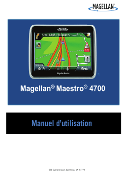 Magellan Maestro 4700 Manuel utilisateur