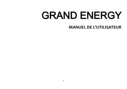 Blu Grand Energy Manuel du propriétaire