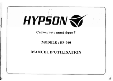 Manuel du propriétaire | HYPSON DP-760 Manuel utilisateur | Fixfr