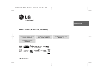 LG HT462SZ Manuel du propriétaire | Fixfr