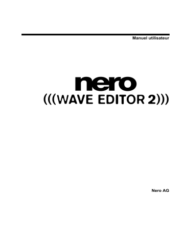 Manuel du propriétaire | Nero Wave Editor 2 Manuel utilisateur | Fixfr