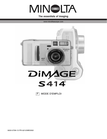 KONICA DiMAGE S414 Mode d'emploi | Fixfr