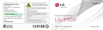 Optimus L7 marketing sample | LG Série P700 marketing sample Manuel utilisateur | Fixfr