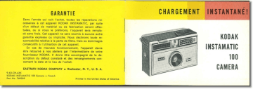 Kodak Instamatic 100 Mode d'emploi | Fixfr