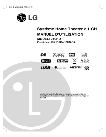 LG J10HD-D Manuel du propriétaire | Fixfr