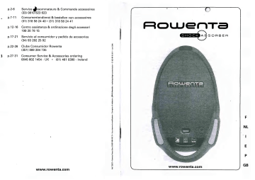 Manuel du propriétaire | Rowenta RO 5031 Manuel utilisateur | Fixfr