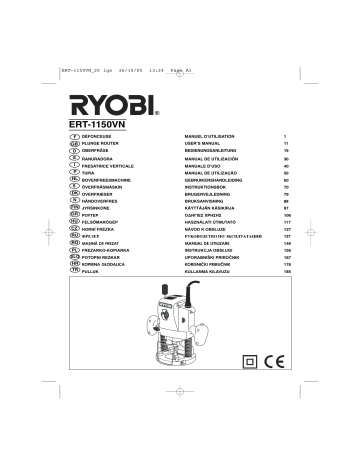 Manuel du propriétaire | Ryobi ERT-1150VN Manuel utilisateur | Fixfr