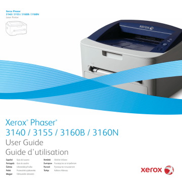 Manuel du propriétaire | Xerox Phaser 3140 Manuel utilisateur | Fixfr