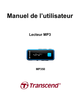 Transcend MP 350 Manuel utilisateur
