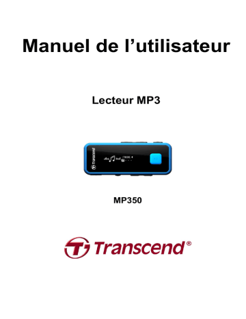 Mode d'emploi | Transcend MP 350 Manuel utilisateur | Fixfr