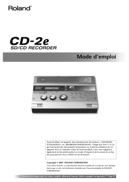 Roland CD-2e Manuel utilisateur