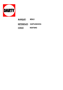 Beko DFS05013X Manuel utilisateur
