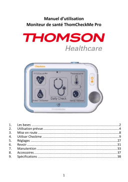 Thomson ThomCheckMe Pro Manuel utilisateur