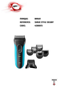 Braun SERIES 3 SHAVE & STYLE 3010 BT WET & DRY Manuel utilisateur