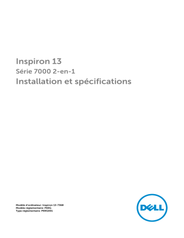 Dell Inspiron 13 7368 2-in-1 laptop spécification | Fixfr