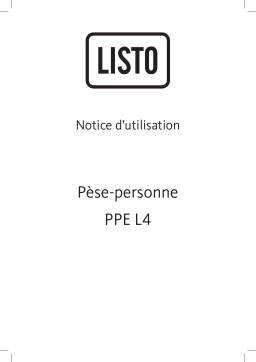 Listo PPE L4 Pèse-personne Manuel utilisateur